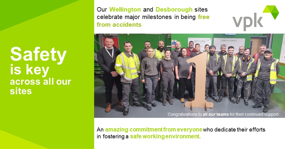 VPKUK_Ireland's tweet photo. Our Wellington site saw 1000 days free from accidents and our Desborough site 1 year free – wonderful achievements from both sites and shows their dedication to fostering a safe working environment for everyone, at all times.

#safety #health https://t.co/mg6gJKBJQr