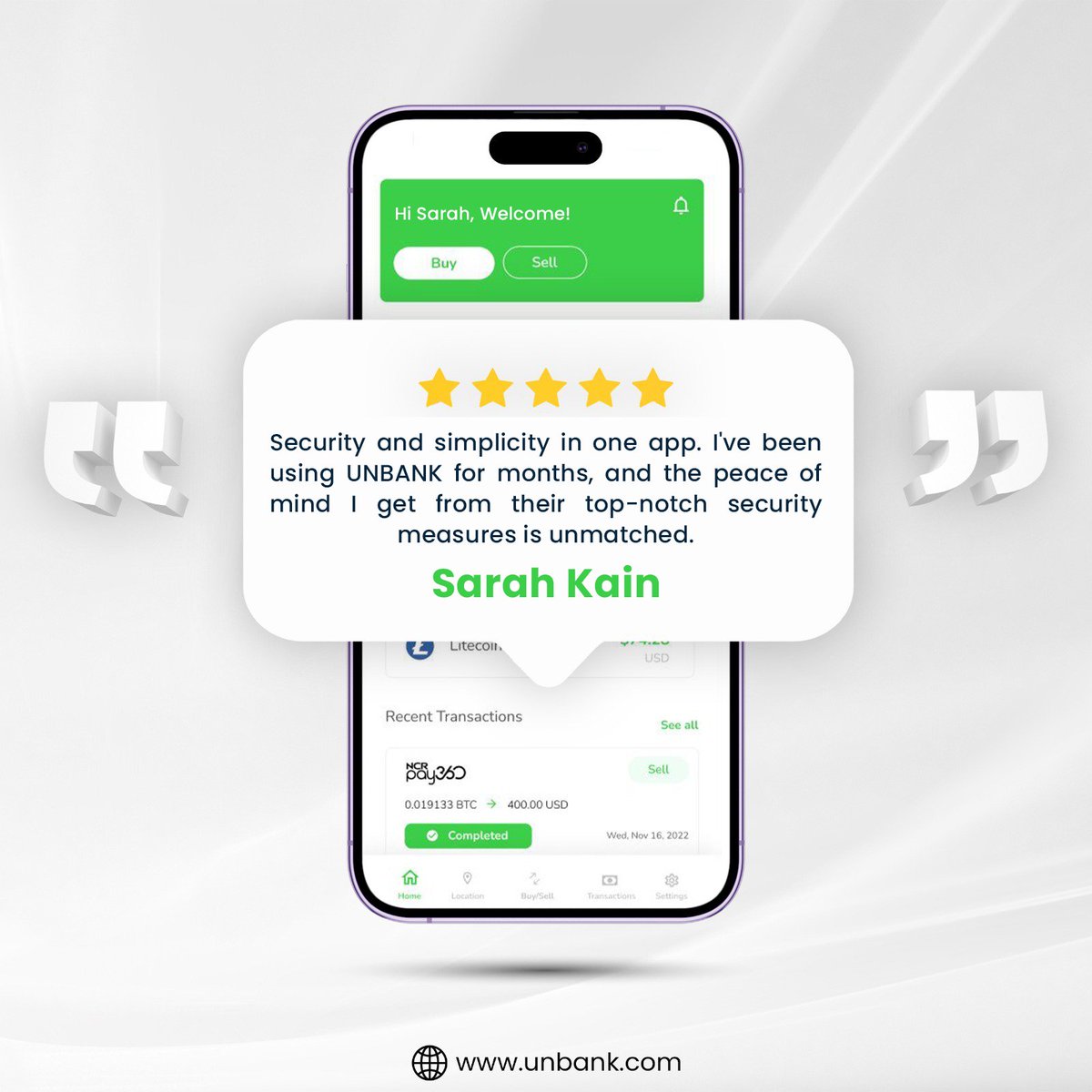 unbankworld's tweet image. Sarah knows the value of peace of mind. With UNBANK, top-notch security meets simplicity in one app. Join her and experience the best that UNBANK has to offer! 🛡️✨

#UNBANKReview #SecureCrypto #SimpleTransactions #UNBANKSatisfaction