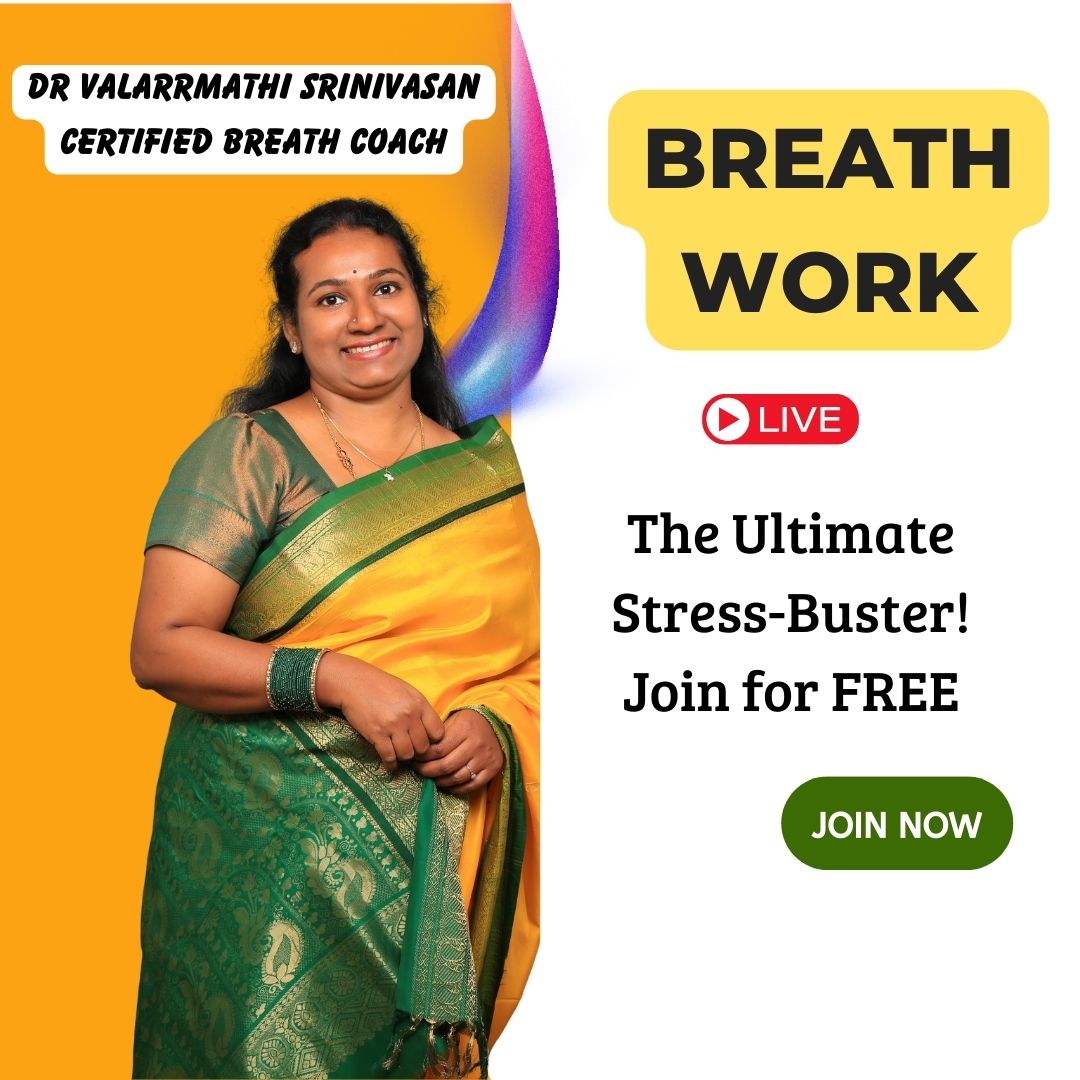 DrValarrmathi's tweet photo. Tired of the daily grind and sleepless nights? 
Discover the incredible stress-relieving benefits of breathwork in our 3-day session—for FREE. 
Say goodbye to restlessness and join our WhatsApp group for additional support. Click here to rest, restore, and reclaim your peace. https://t.co/jzr1pQZm8d