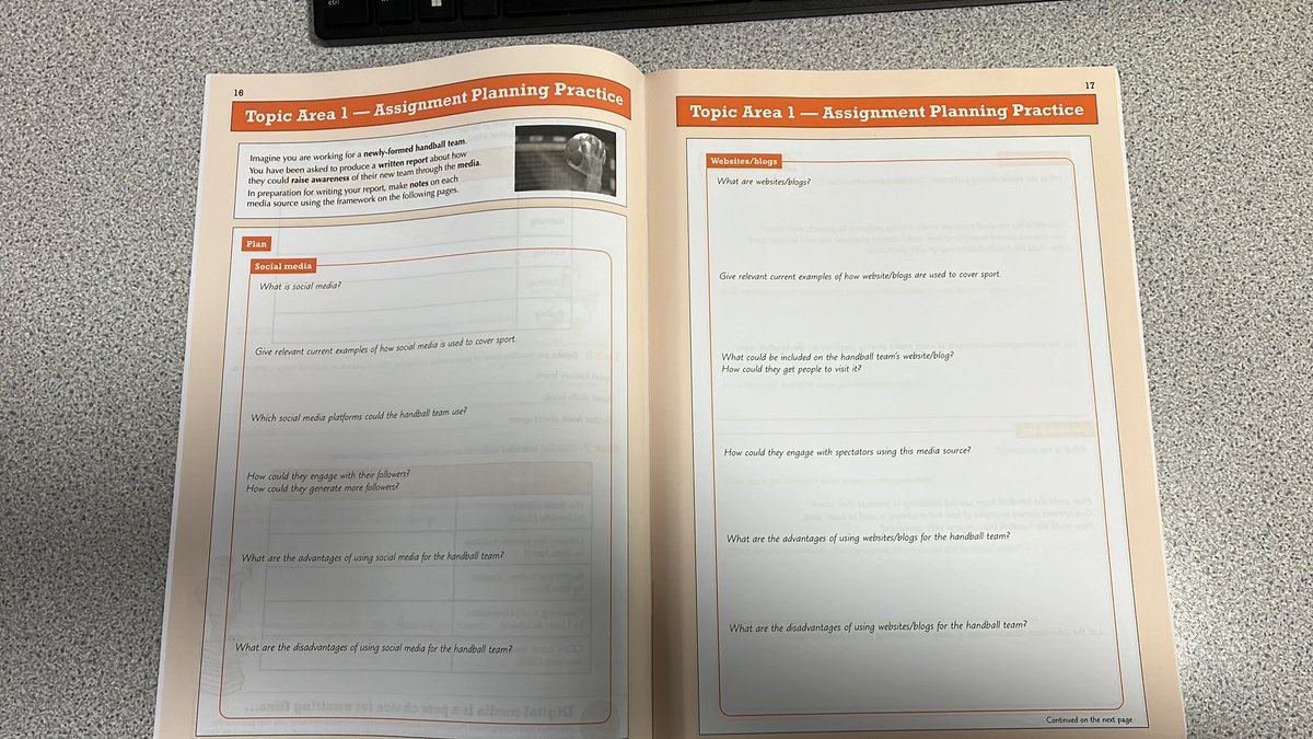 We have 90 of these booklets that we do not need for OCRsportsstudies. They came in pack so we’re selling these for those doing the media unit.

If anyone wants to buy them please DM me. £1.50 per booklet.