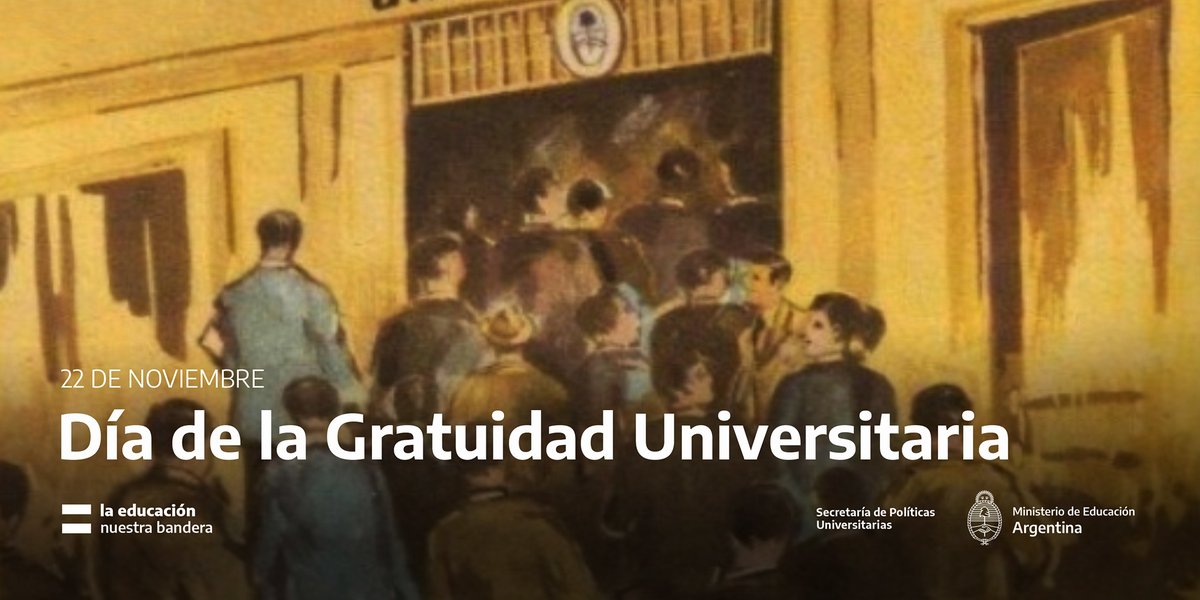 EducacionAR's tweet photo. El 22 de noviembre de 1949, por decreto del pte. Juan Domingo Perón, se sancionó en Argentina el desarancelamiento y la #gratuidaduniversitaria. https://t.co/arxrGpR2fY