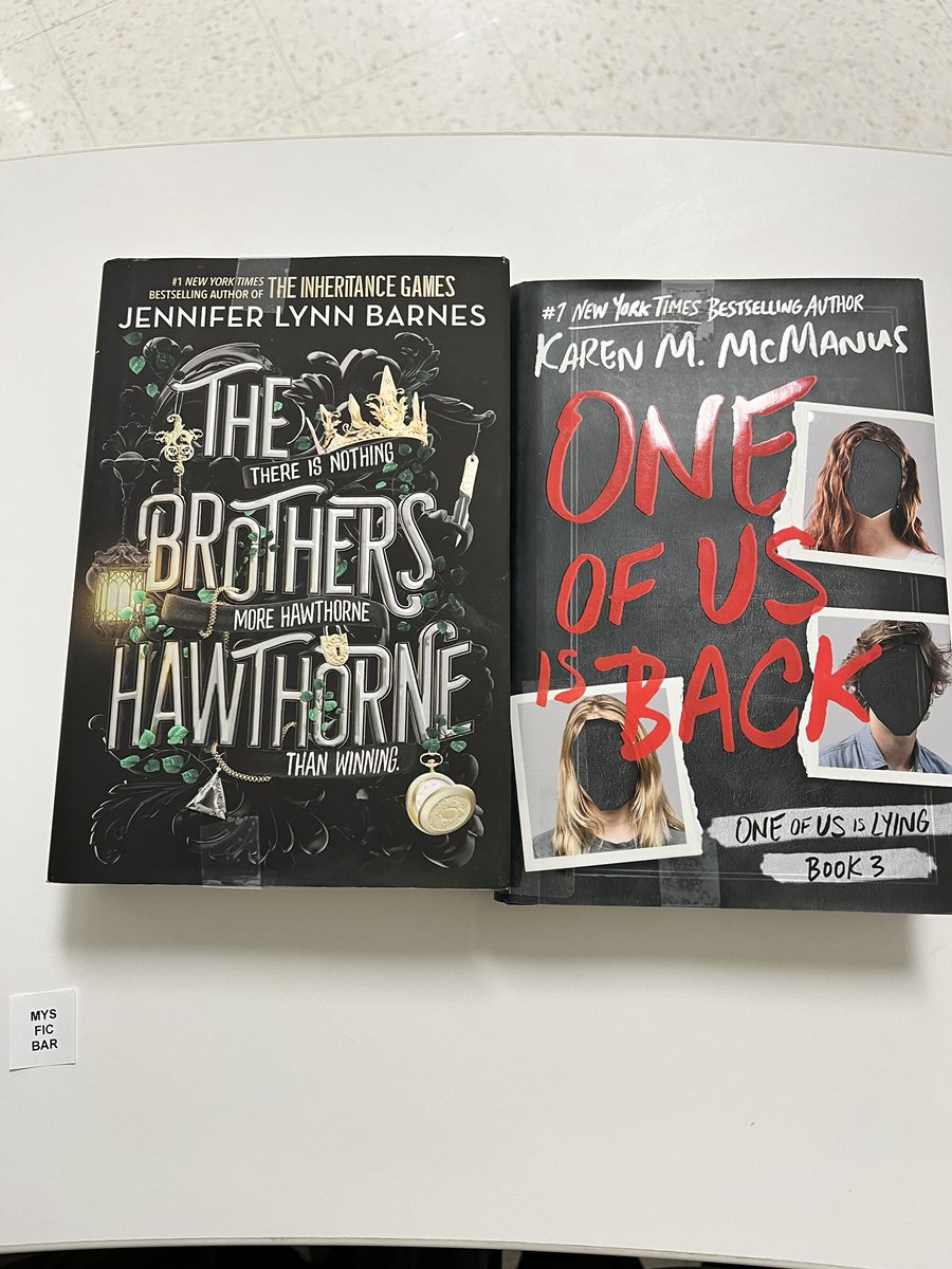 I got two big mystery sequels in today! Stop by the TLC to check out one of these sequels by <a href="/jenlynnbarnes/">Jennifer Lynn Barnes</a> and <a href="/writerkmc/">Karen M. McManus Updates</a> for your Thanksgiving break! #thankfulforbooks