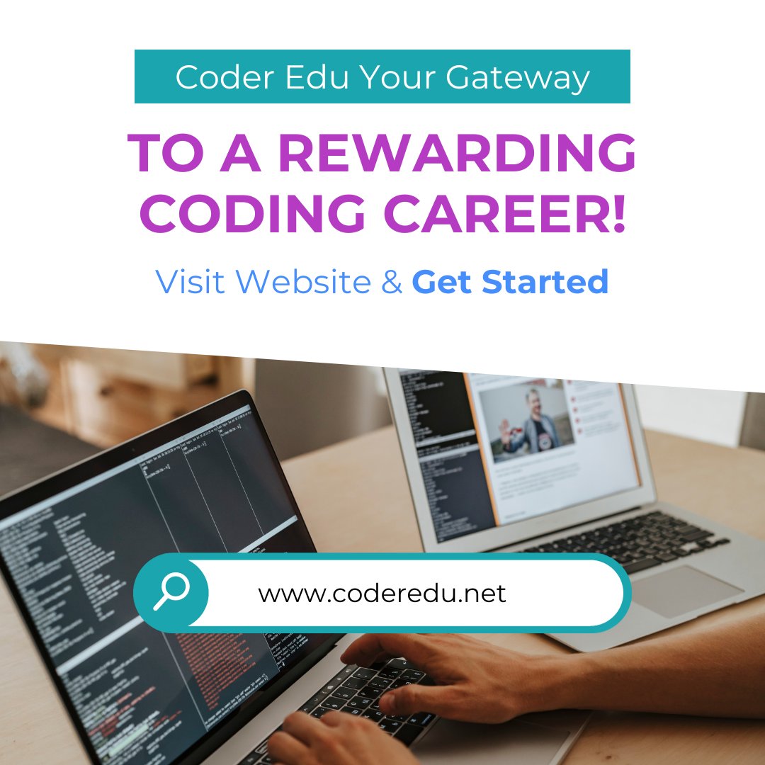 coder_edu2023's tweet image. Fuel your coding passion with CoderEdu  Elevate your skills and excel in the dynamic world of programming.  Practical lessons and a vast course selection await.  🚀 #CodingCareer #TechSkills #CareerGrowth!