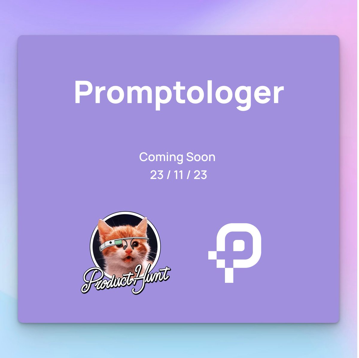 We're launching Promptologer on ProductHunt tomorrow.

Save the date.

23/11/23.

#ProductHunt #AI #GPTs