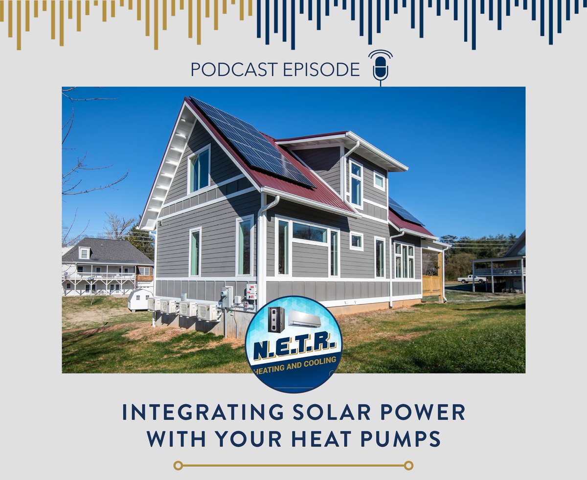 NETRInc's tweet photo. In this podcast, Brian Sadler from Solaris Renewables, joins us to talk about the advantages of solar power. We discuss the hows and whys of integrating solar power with your electric heat pump. https://t.co/6er6E5gzyV https://t.co/D1RbcJbUqo
