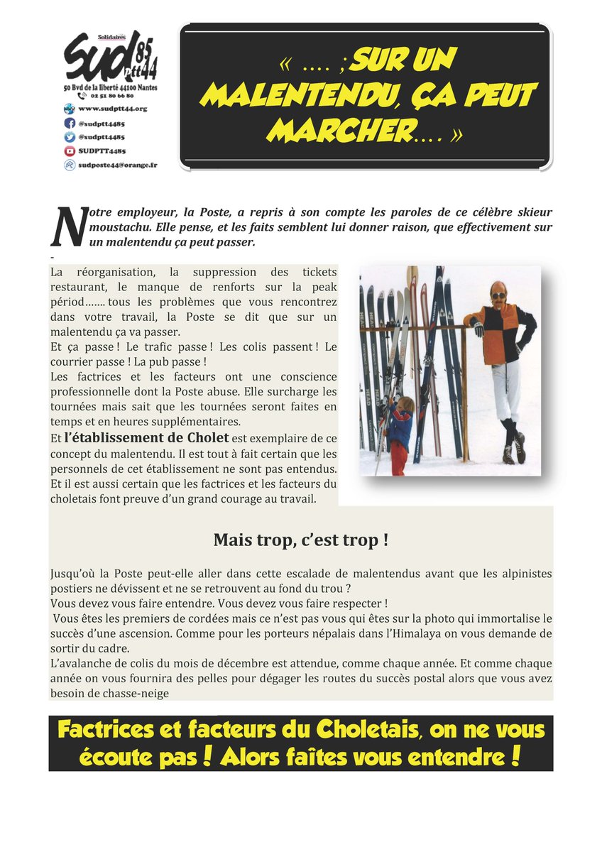 #LaPoste Les bronzés font la réorg..... #Cholet