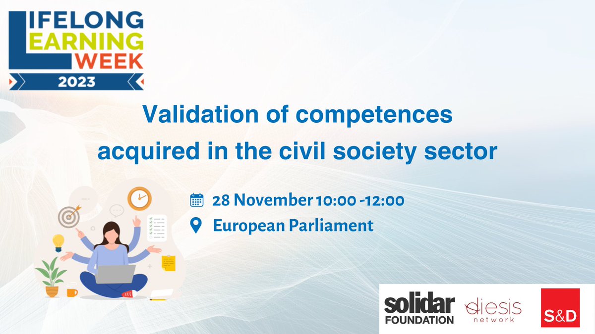 Solidar_EU's tweet photo. 📣Curious about how Civil Society Organizations play a crucial role in shaping adaptable and transversal skills? 🌍
Join us for a transformative experience at SOLIDAR Foundation's online workshop as part of the #LLLWeek programme! 🚀

🔗 Register NOW: https://t.co/HjlapNPlFB https://t.co/Q3tXPrzK4J