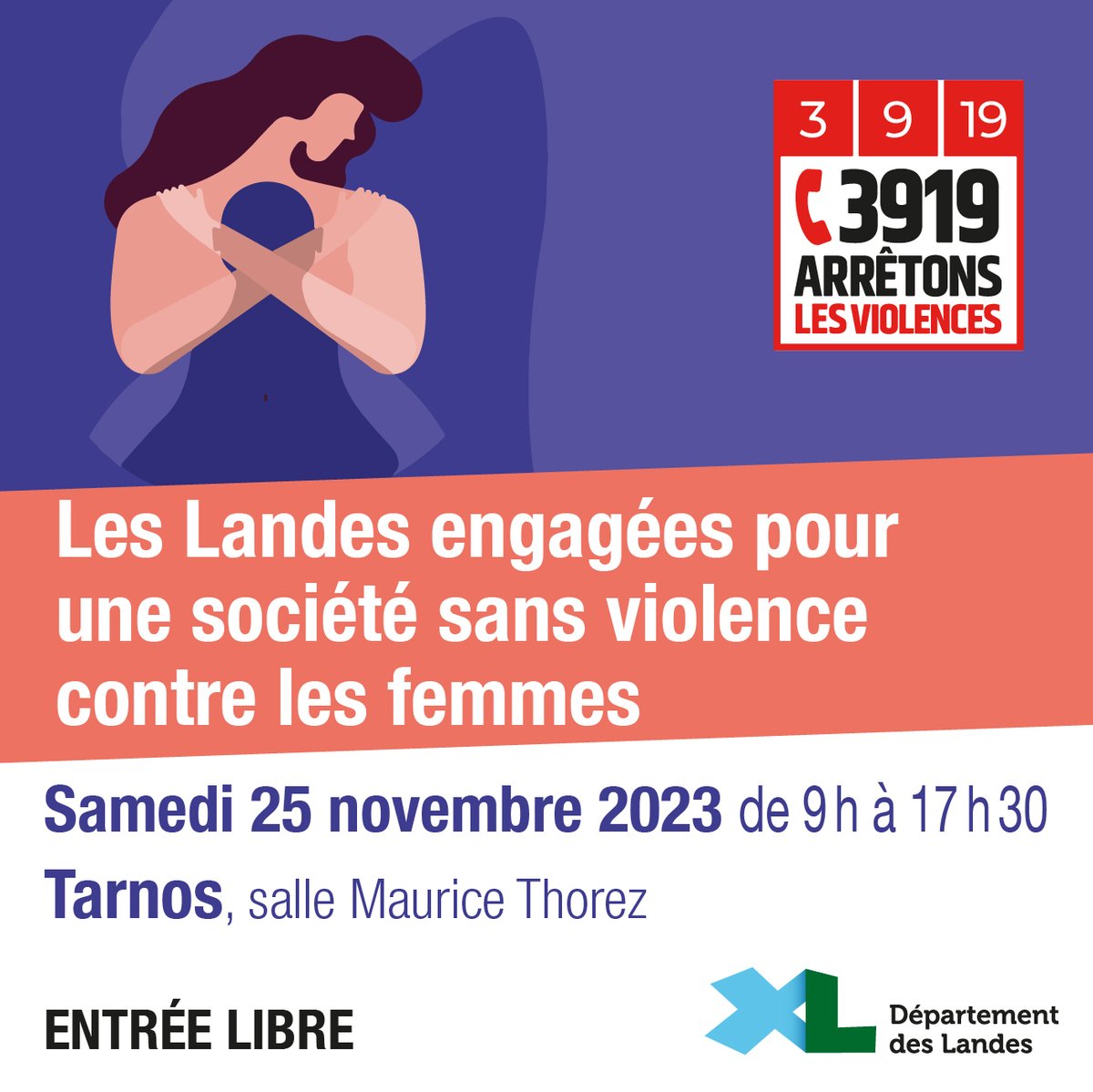📷 Rejoignez-nous  #25novembre pour la journée organisée par  @LesLandes40 " Les nouvelles violences faites aux femmes" Passez-nous voir à notre stand 🏳️‍🌈🏳️‍⚧️<a href="/SO_Landes/">Sud Ouest Landes</a> <a href="/ActuLandes/">Actu Landes</a> @Bleu_Gascogne
<a href="/Radio_mdm40/">Radio MDM</a> <a href="/HapchotWebradio/">Radio Hapchot</a> <a href="/souvenirsfmdax/">SOUVENIRS FM</a>
<a href="/cotesudfm/">Côte Sud FM</a> <a href="/FederationLGBTI/">Fédération LGBTI+</a>