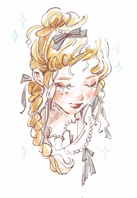 くりんとした前髪がお気に入り✧#drawing #illustration 