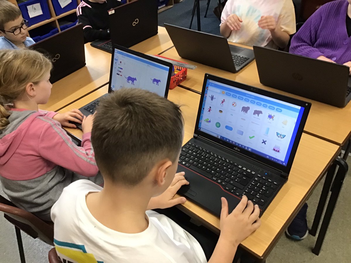 ClaphamTerrace1's tweet image. Year 4 are designing characters in computing. We are hoping to have a working animation soon! #scratch3 #computing #animations