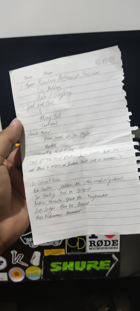 Kendrick_Chano's tweet photo. And a student gave me a list of what to listen from her favorite band Tally Hall hahaha https://t.co/CatiC0ctI6