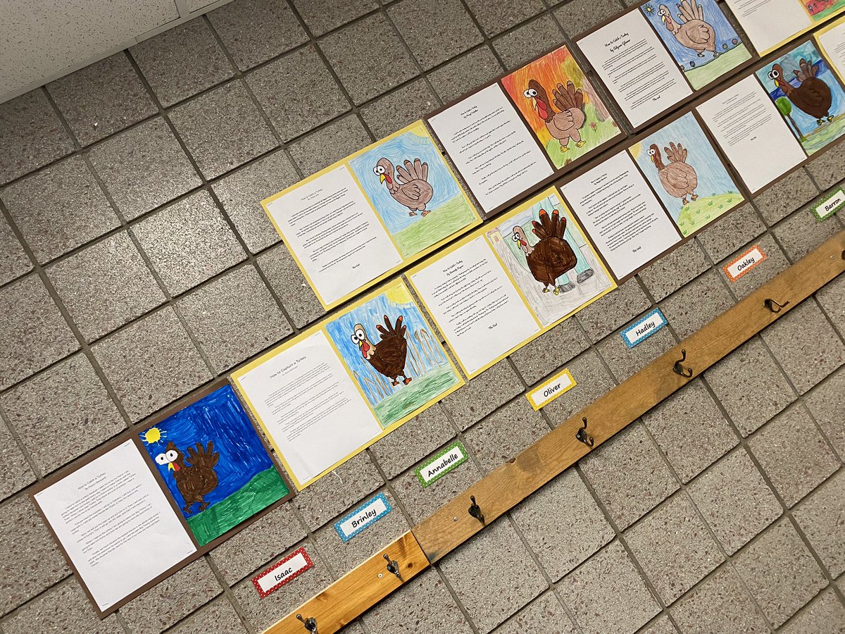 grade_b's tweet photo. If anyone needs some tips about “How to Catch a Turkey” the 4th grade has got some good ideas!! Happy Thanksgiving!!🦃🍽 https://t.co/kzUDZdnAtg