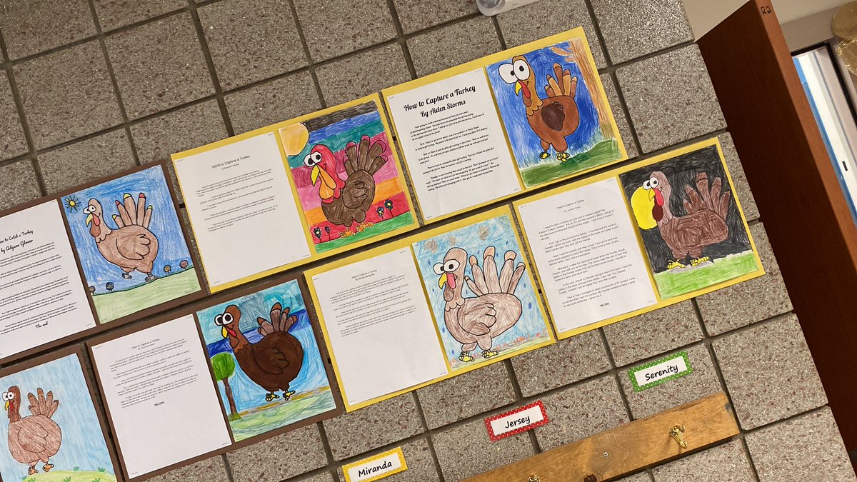 grade_b's tweet photo. If anyone needs some tips about “How to Catch a Turkey” the 4th grade has got some good ideas!! Happy Thanksgiving!!🦃🍽 https://t.co/kzUDZdnAtg