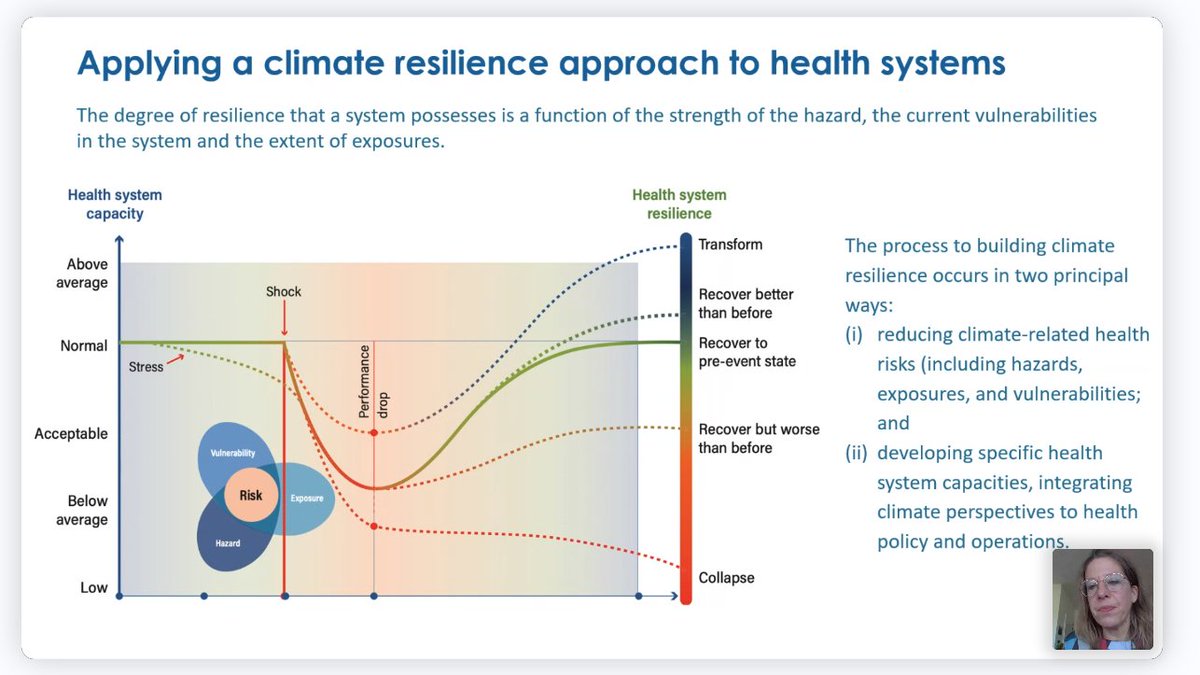 ISNTD_Press's tweet photo. Dr Elena Villalobos Prats, Technical Officer at @WHO's Climate Change and Health Department outlines at #ISNTDClimate the #climate impact of the #healthcare sector as well as the numerous opportunities for this sector to effect big changes in the climate-health nexus https://t.co/SOY6TKcrMR