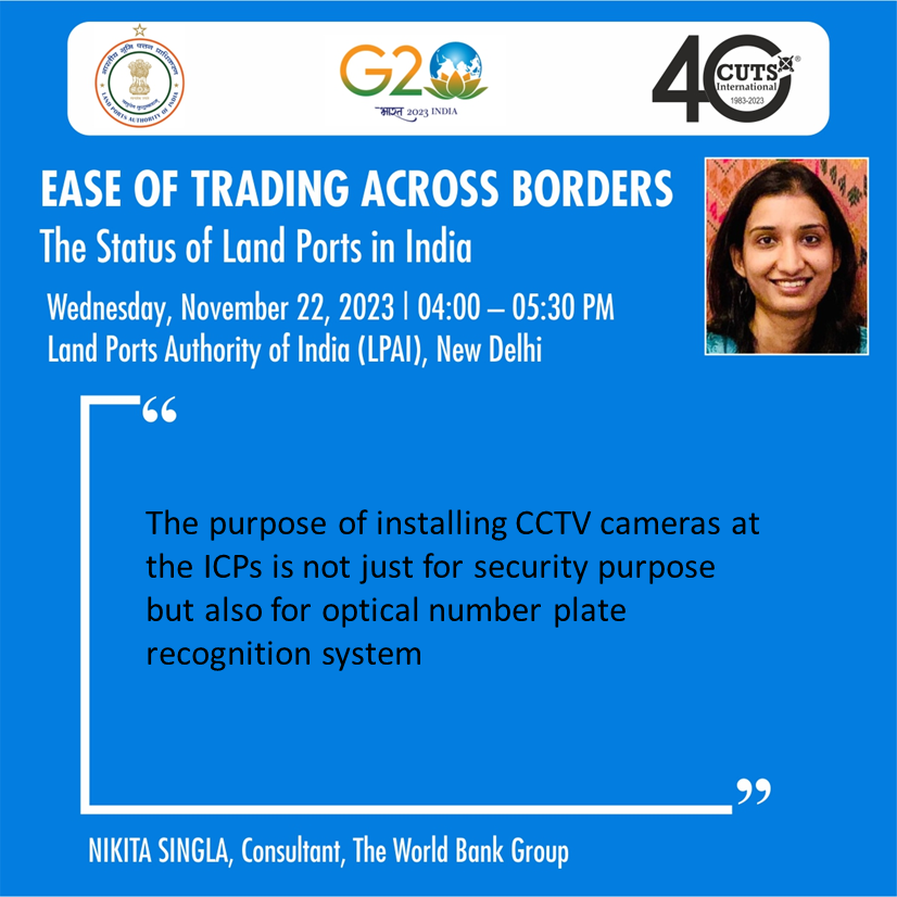 CUTS_CITEE's tweet photo. Insights from #CUTSDisseminationWorkshop on Improving #India’s Ease of #Trading across #Borders: Opportunities and Challenges in #IntegratedCheckPosts
@LPAI_Official @_RiyaSinha @nikitasingla17 @Prabir_India @arvind911 @Aditymishrgmai1 https://t.co/ihhwv5WybZ
