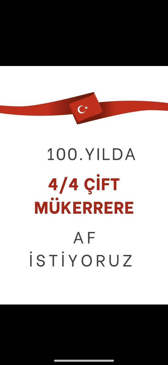 🙏🏼🌼🙏🏼🌼🙏🏼🌼🙏🏼🌼🙏🏼🌼🙏🏼🌼🙏🏼 

4/4 çift mükerre zulmü bitmeli artık!
      İnfaz düzenlemesi isitiyoruz! 

🙏🏼🌼🙏🏼🌼🙏🏼🌼🙏🏼🌼🙏🏼🌼🙏🏼🌼🙏🏼 

GeçOlmadan BirlikteAffedin 
Diyoruz 🕊️

<a href="/RTErdogan/">Recep Tayyip Erdoğan</a> <a href="/yilmaztunc/">Yılmaz TUNÇ</a> <a href="/ramazancan0071/">Ramazan CAN🇹🇷</a> <a href="/cuneytyuksel_/">Prof. Dr. Cüneyt Yüksel</a> <a href="/mhamarat52/">Av. Mustafa HAMARAT</a> <a href="/AYMBASKANLIGI/">Anayasa Mahkemesi</a> <a href="/aymconstcourt/">Constitutional Court of Türkiye</a>