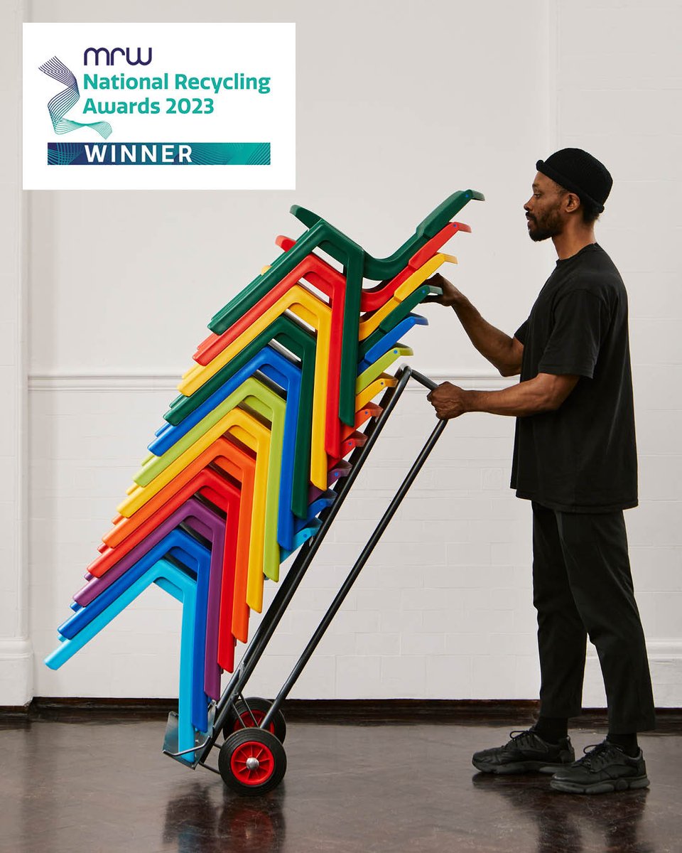 kieurope's tweet photo. 🥇The recycling journey of our Postura+ chair has won “Recycled Product of the Year – Plastics” at the #NationalRecyclingAwards2023.

#Recycling #Education #Furniture https://t.co/S4YueRrnaC