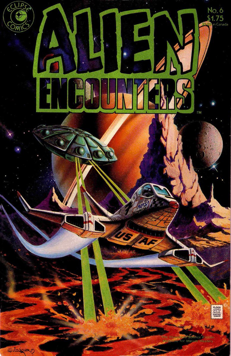 Alien Encounters sci-fi covers from Eclipse Comics #ScienceFiction #SciFiComics #ComicsArt #EclipseComics #IndependantComics