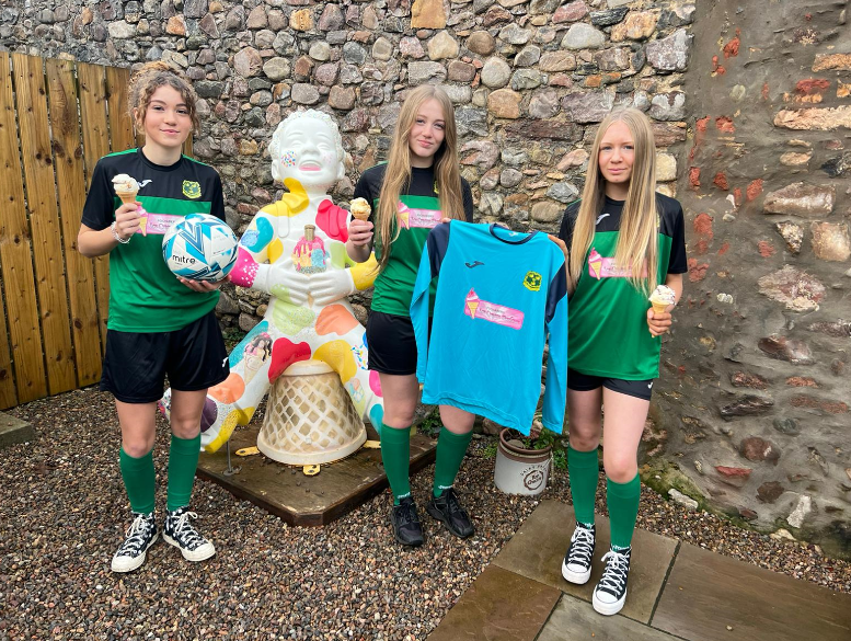 We’d like to say a massive thank you to Fochabers Ice Cream Parlour for sponsoring our new girl’s football kits. The support you’ve given our teams is hugely appreciated and the girls love the new strips!   😋🍦