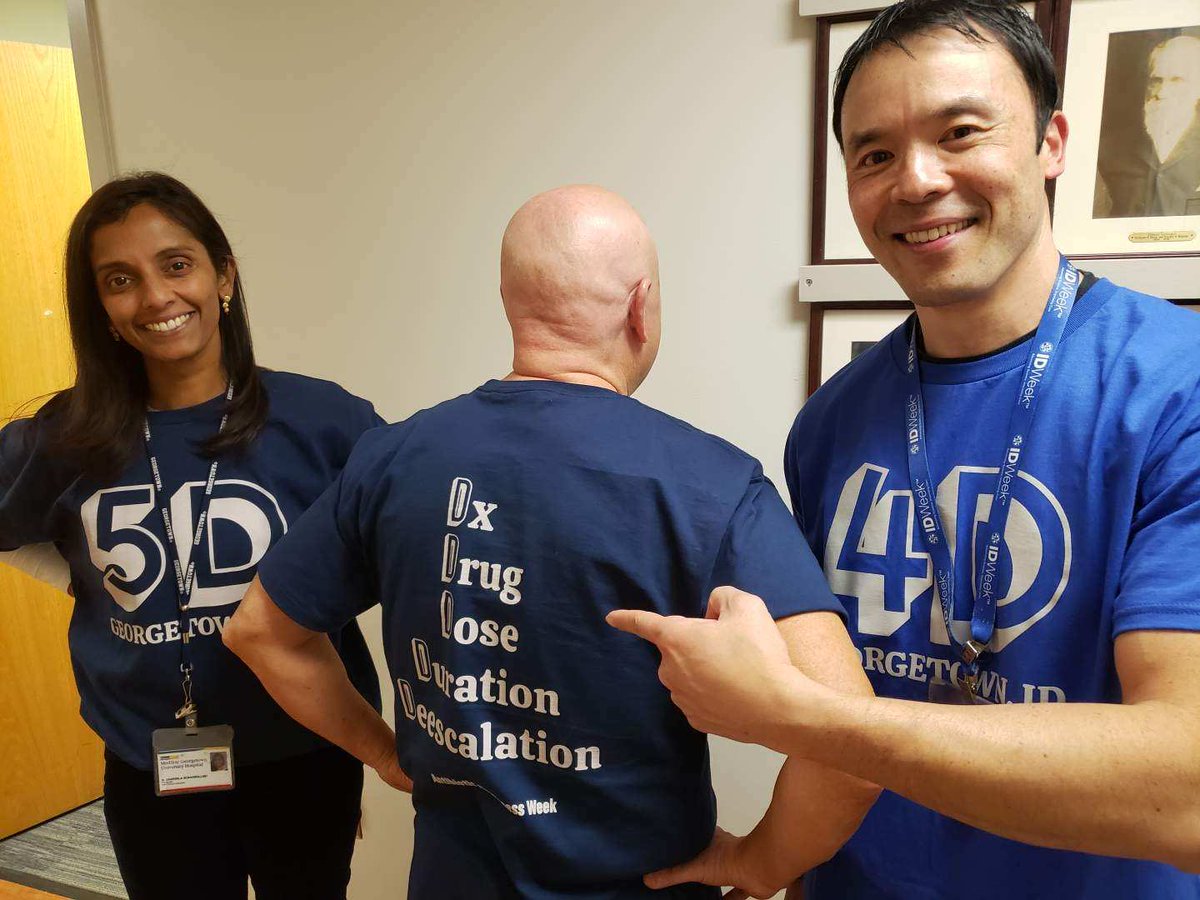 For US Antibiotic Awareness Week @MedstarGeorgetownInfectiousDiseases we practice the 5Ds of stewardship: right DX…DRUG…DOSE…DURATION…DE-ESCALATION…#antibioticstewardship #CDCAntibioticAwarenessWeek