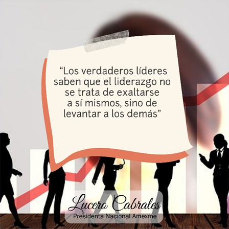 Una líder debe ser capaz de crear una visión e impulsar al equipo hacia el logro de esa visión
#LuceroCabrales #AMEXME #mujeresempresarias #líderesfemeninas