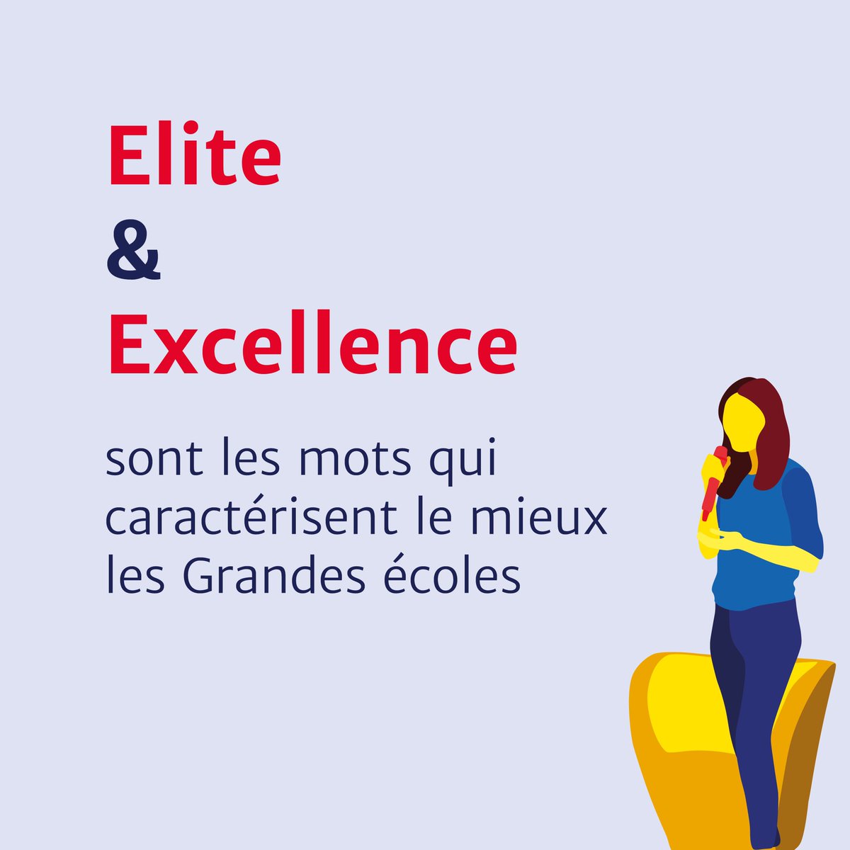📊 Enquête Ipsos - CGE 1/3

➡️ 69% des Français pensent qu'il existe au max 50 Grandes écoles (GE) aujourd'hui en France 
↪️ La CGE en compte 240

➡️ 71% ont une bonne opinion des GE

➡️ Elite &amp; Excellence sont les mots qui caractérisent le mieux les Grandes écoles

#50ansCGE