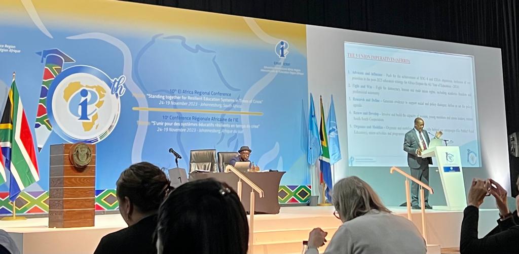 SSFoundation's tweet photo. After hearing some inspirational speakers and singers yesterday. We are looking forward to today @EduintAfrica 'Standing Together for Resilient Education Systems in Times of Crisis' #EIAConference #GoPublicFundEducation https://t.co/JzongoH81h