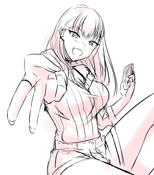 先日のギャルちゃん、最初はギャルピさせようと思ってたんですが、シチュエーション的に変になりそうだったので普通のピースにしました。でもギャルピも諦めきれなかったのでギャルピ供養 