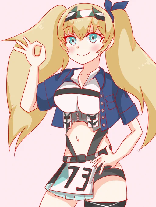 「はい!今日もバッチリです!」#艦これ版深夜の真剣お絵描き60分一本勝負 #艦これ版真剣お絵描き60分一本勝負_20231122 #ガンビア・ベイ #艦これ 