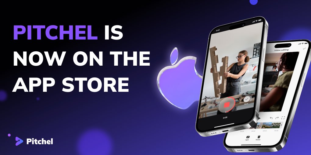 pitchel_app's tweet photo. 📲 Pitchel is Now Live on #iOS! 

Big news for #iPhone &amp; iPad users - Pitchel has arrived on the App Store! 

➡️ Quick registration
➡️ Upload 60-sec video #pitches 
➡️ Connect &amp; engage with community

🚀 Download &amp; pitch on-the-go with #Pitchel!

🔗 https://t.co/Nz8UIX7QlG https://t.co/AtZvsFLlP8