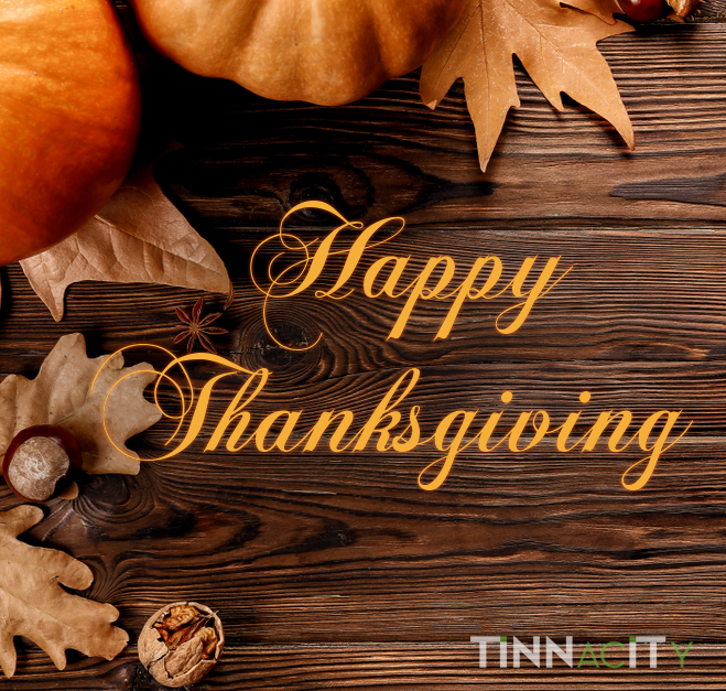 tinnacity_wit's tweet photo. As we approach the Thanksgiving holiday, we wanted to take a moment to express our deepest gratitude to each and every one of you—our incredible customers and the amazing Tinnacity team.
Our offices will be closed on Thursday and Friday, November 23–24.
#tinnacity #morethananapp https://t.co/7WaW7EfyLy