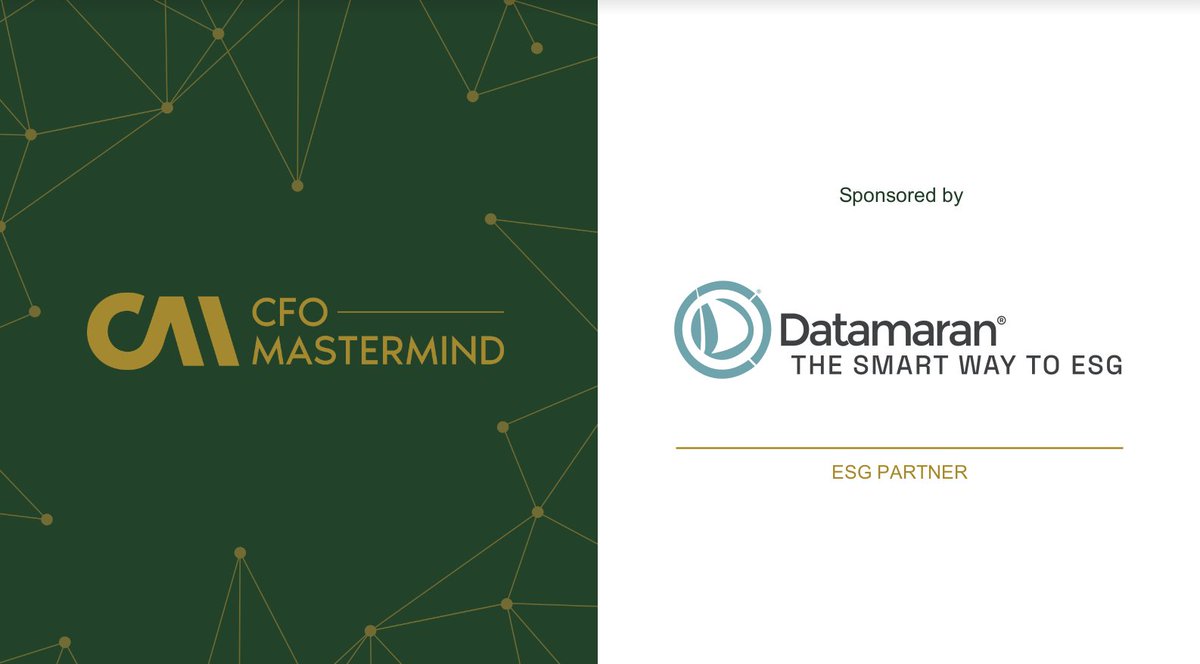 Join @DennyCalace, SVP Accounts and Innovation at Datamaran, at 'Building a Roadmap for a #Sustainable Europe - The future of #ESG, #Sustainability Reporting and Data #Governance' tomorrow, 23rd November, at CFO Mastermind in London. Join here: hubs.la/Q029Kbzx0