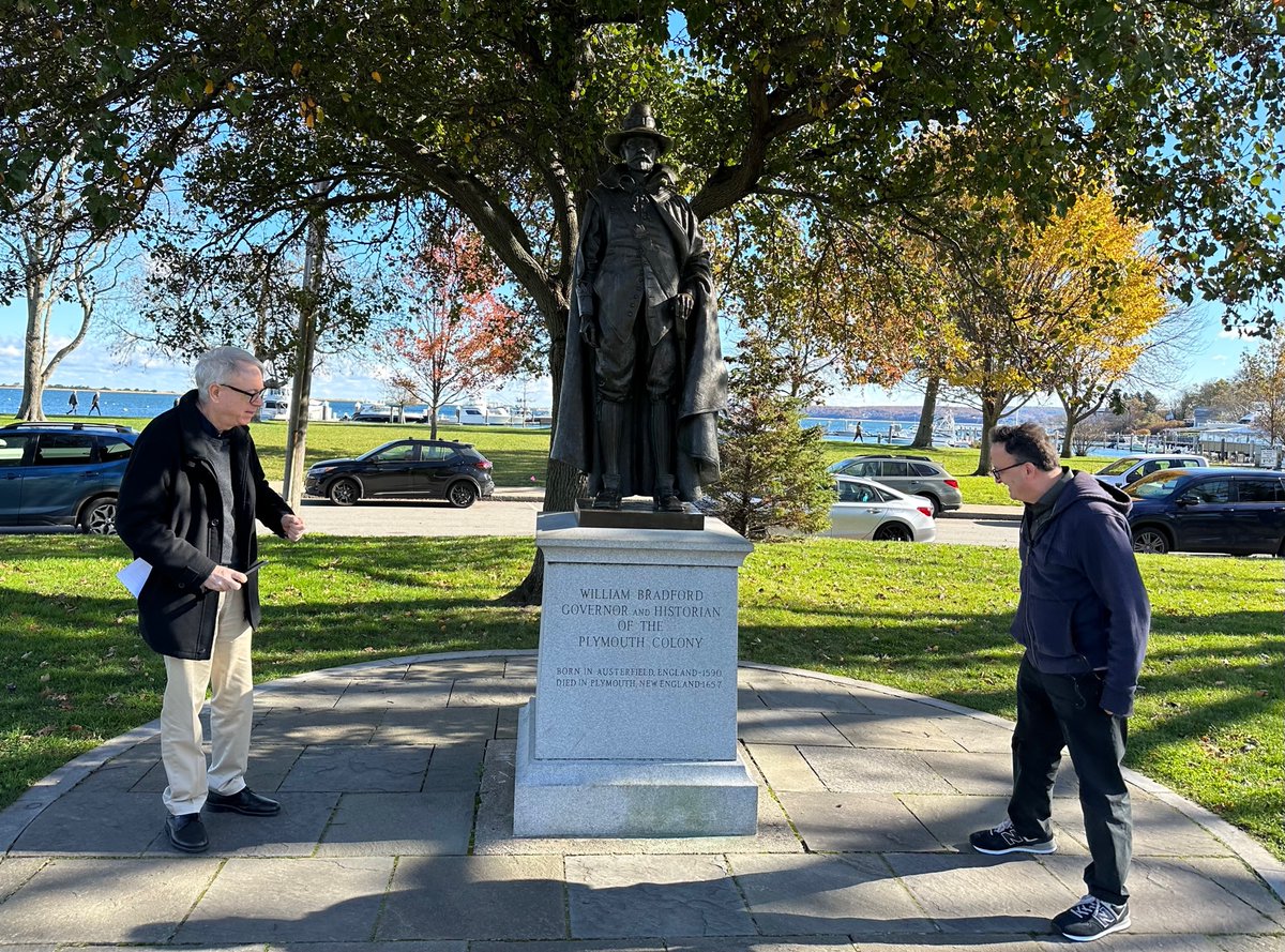 JimHillMedia's tweet photo. Len Testa, Jim Shull &amp; I recently traveled to Plymouth, MA to explore the many weird &amp; wonderful ways that The Walt Disney Company has ties to Thanksgiving. If you've ever wondered how turkey legs came to be sold in the Disney Parks, check out this video:
https://t.co/oizk4Is6Cy https://t.co/XXRlFA0Z9Z