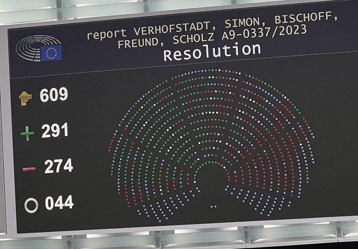 Yes! It’s done! 🙌🏻🙌🏻 Parliament adopted the Treaty Change report! This is truly a historic moment!

⏭️Next: 27 national leaders have to vote on it, likely in December. If they live up to their responsibility, we could start working on a new and better Europe!