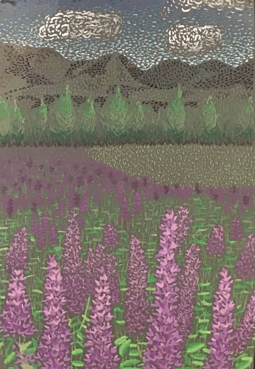 ms_cooney's tweet photo. Studio Art 2 drew oil pastel landscapes inspired by Vincent Van Goghβs use of bold color and expressive line that creates a sense of movement πππ» #403art #studentartwork #vincentvangogh https://t.co/c1AbXrtMbK