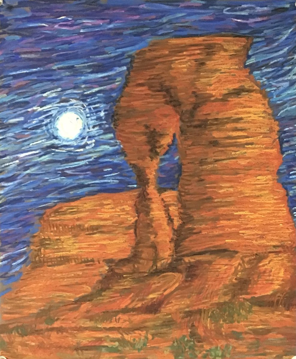 ms_cooney's tweet photo. Studio Art 2 drew oil pastel landscapes inspired by Vincent Van Goghβs use of bold color and expressive line that creates a sense of movement πππ» #403art #studentartwork #vincentvangogh https://t.co/c1AbXrtMbK