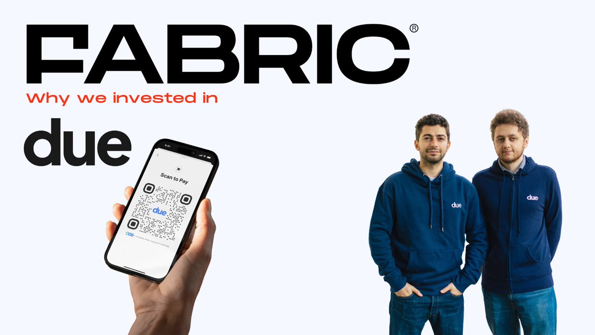 fabric_vc's tweet photo. General Partner @ahansjee shares insights on the evolving payment landscape. Thrilled to co-lead @due_network $3.3M seed round with key investors: Semantic, @BlockTower, @speedinvest ,@polymorphiccap, Discovery Ventures. Advancing #Openpayment
Read below 👇
https://t.co/PrWLQVKglQ