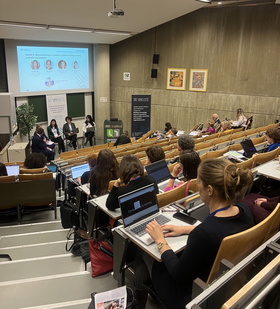 Representatives from @LERU, @YERUN, <a href="/CoimbraGroup/">Coimbra Group</a> &amp; UNIGEM are discussing the role umbrella organisations play in facilitating mutual learning &amp; exchange of practices with members, driving an impactful change in academia during @UniSAFE_gbv final conf.