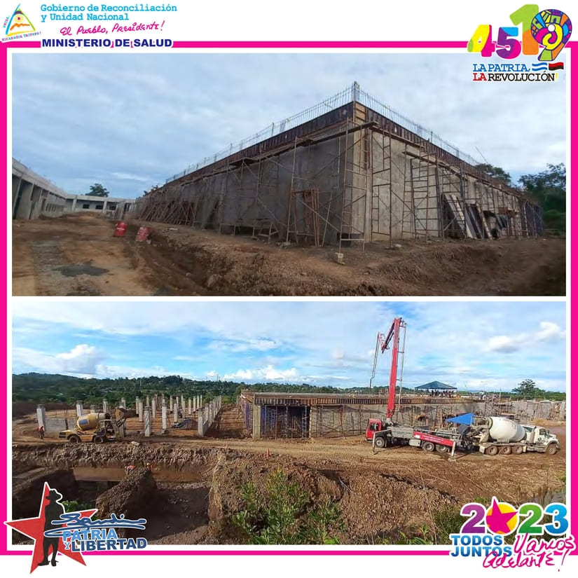 🏥 AVANZA a buen ritmo la construcción del nuevo Hospital Departamental de Nueva Guinea, municipio de la Región Autónoma de la Costa Caribe Norte.

📍 Actualmente lleva un 21% de avance. Serán 7 edificios, 168 camas, 4 quirófanos de última tecnología. 

#PLOMO19 #Nicaragua