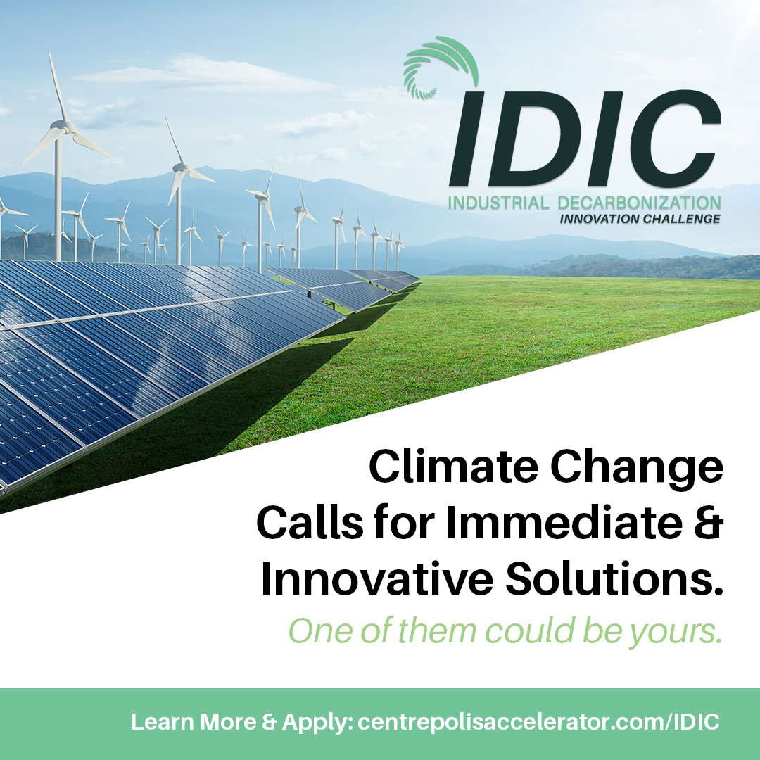 💡 Centrepolis Accelerator is seeking best-in-class industrial decarbonization technology solutions ready for the real world. 💰 Apply by November 30, 2023 to win up to $250K to demonstrate and test your solution. centrepolisaccelerator.com/idic