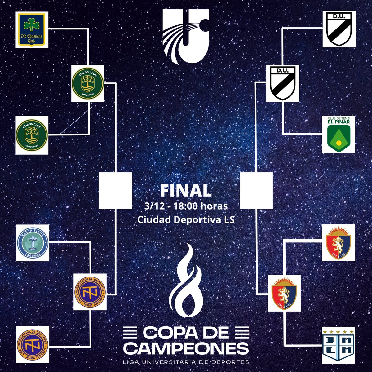 ¡ʜᴀʏ ꜰÚᴛʙᴏʟ! ⚽️🏆👌🏼

Hoy regresa la #CopaDeCampeones de la categoría #Sub20 y acá te mostramos el camino hacia la final del domingo 3 de diciembre a las 18:00 horas en la Ciudad Deportiva LS 💪🏻

Más info en ligauniversitaria.org.uy 📲

¡A disfrutar gurises! 

#SomosLaLiga