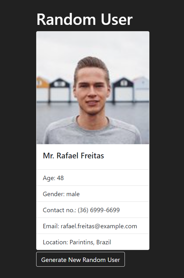 Just wrapped up a cool web development project! 🌐 Built a Random User Generator using HTML, CSS (Bootstrap), and JavaScript. 🖥️💡 Explored async programming, async/await, and Fetch API. 🚀 Big shoutout to <a href="/Hiteshdotcom/">Hitesh Choudhary</a> 💯 Check it out: lnkd.in/ddsmiHDx #webdevelopment