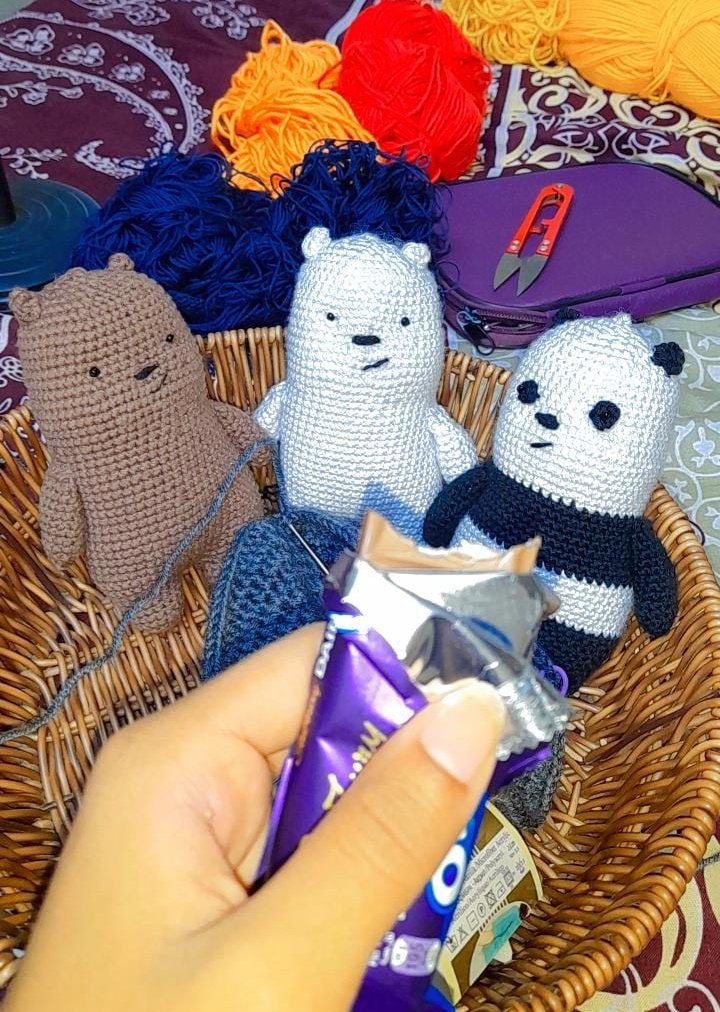 hibtalla's tweet image. دمى الكروشيه اكيت شي حقيقي وديل من اعسل الحاجات العملتها🥹🤎🤎🤎🤎