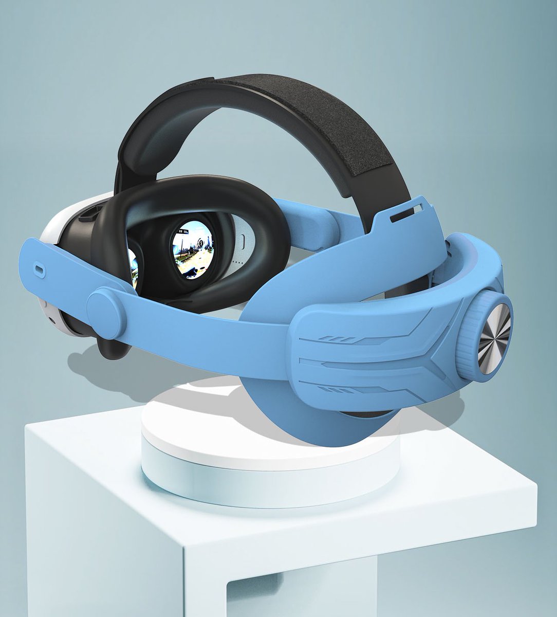 #Quest3Blue adjustable functional headband for lightweight comfort
 #VRGaming #mbananavr #Quest3 #vraccessories