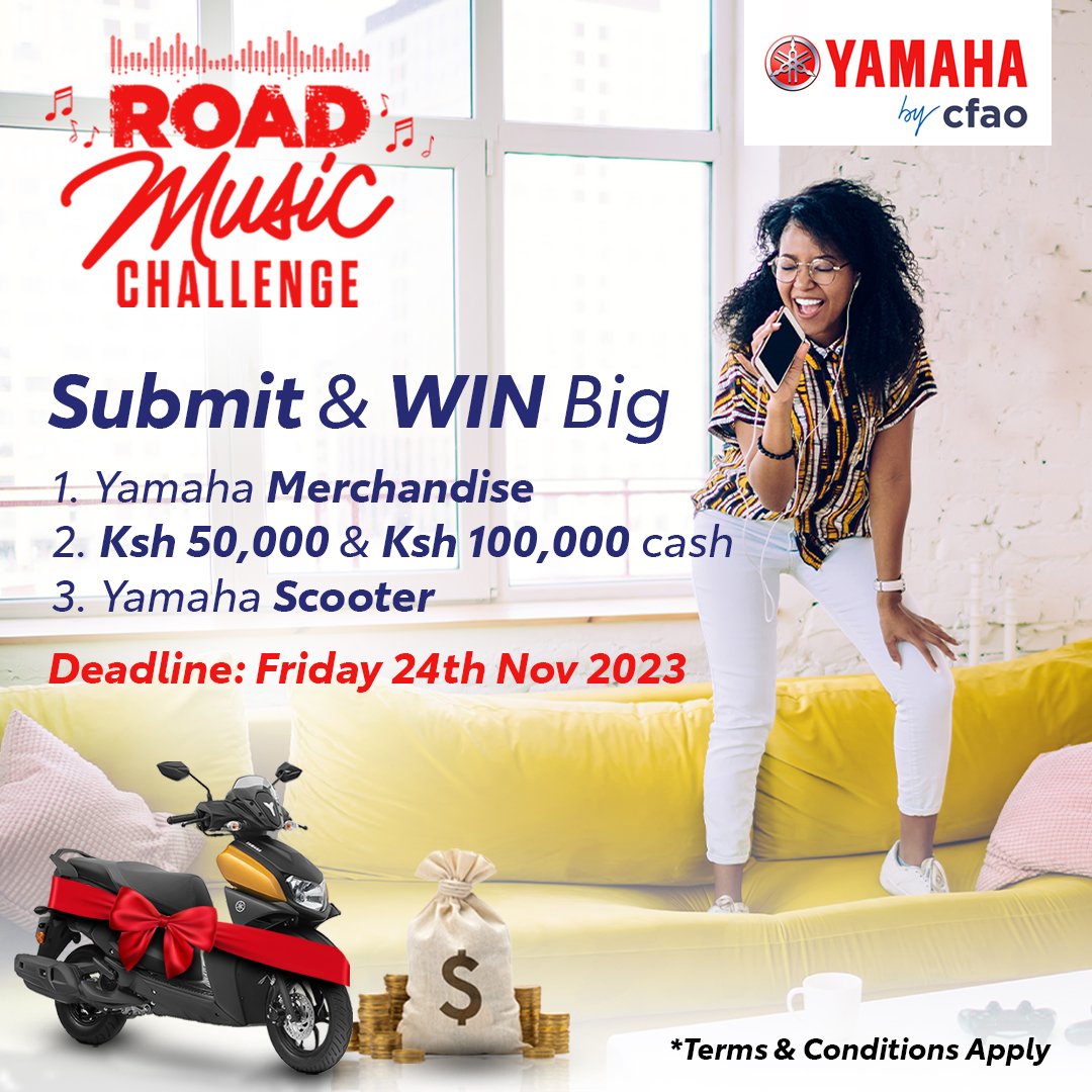 cap__sule's tweet image. Make haste! The  #YamahaMotorRoadMusicChallenge deadline is knocking! Friends, simply sing to the beat provided, upload your track &amp;amp; you could walk away with this amazing scooter or cash prizes. @melkindy @elkindys don&apos;t miss this! #YamahabyCFAOKe @YamahaCFAOKE