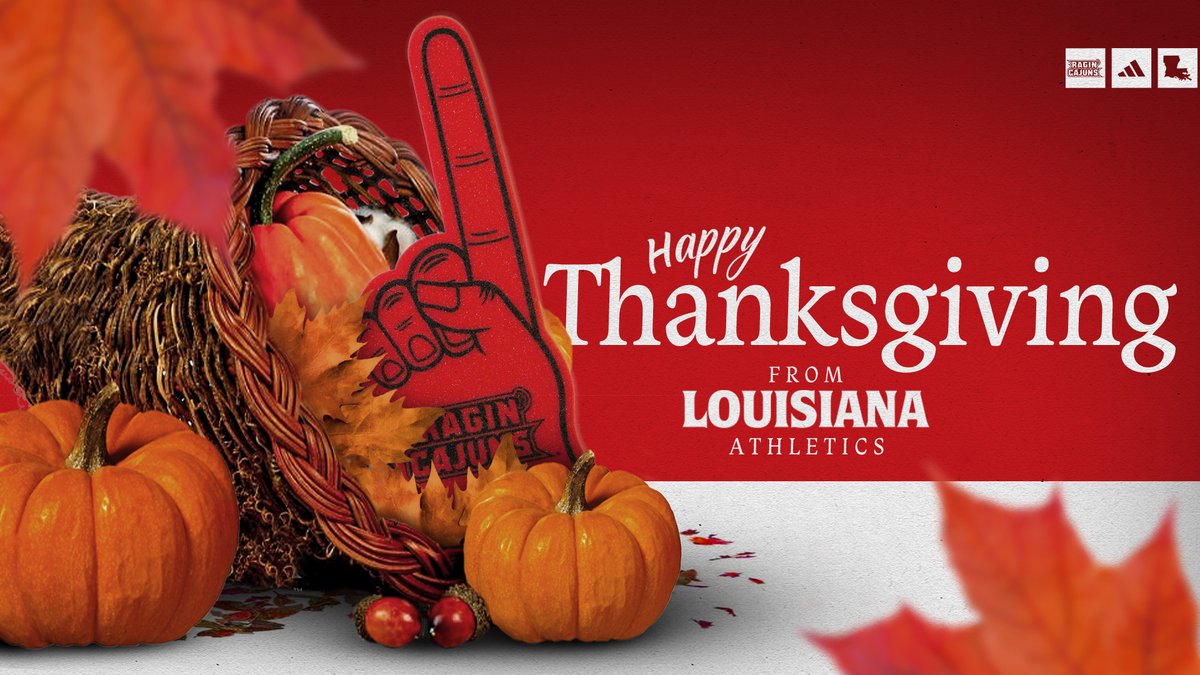 𝐇𝐀𝐏𝐏𝐘 𝐓𝐇𝐀𝐍𝐊𝐒𝐆𝐈𝐕𝐈𝐍𝐆 🦃 Thankful for all of Cajun Nation! #GeauxCajuns