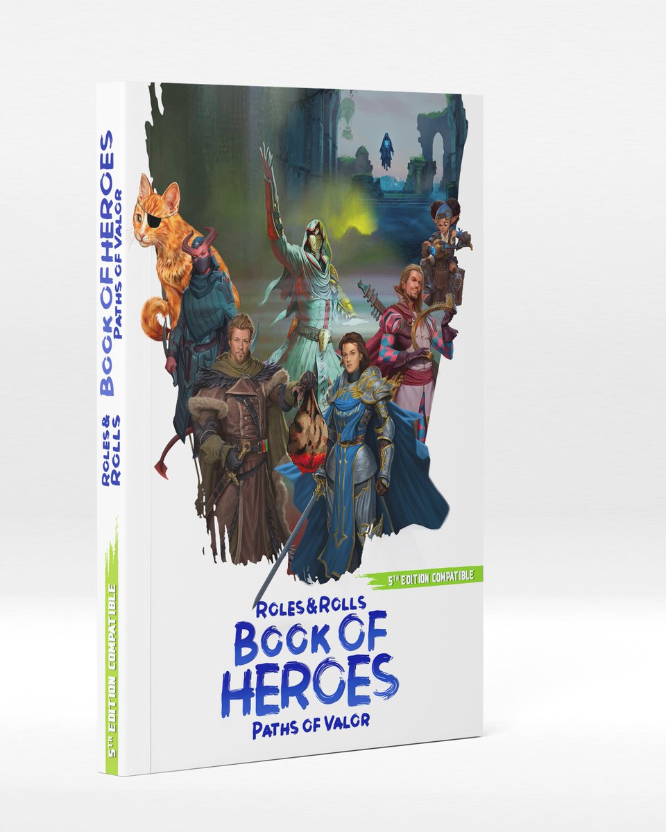 Did you miss our Roles&amp;Rolls kickstarter project. We have a good news for you: Book of Heroes is on drivethrurpg.

➡️:drivethrurpg.com/product/453014…

#DnD #ttrpg