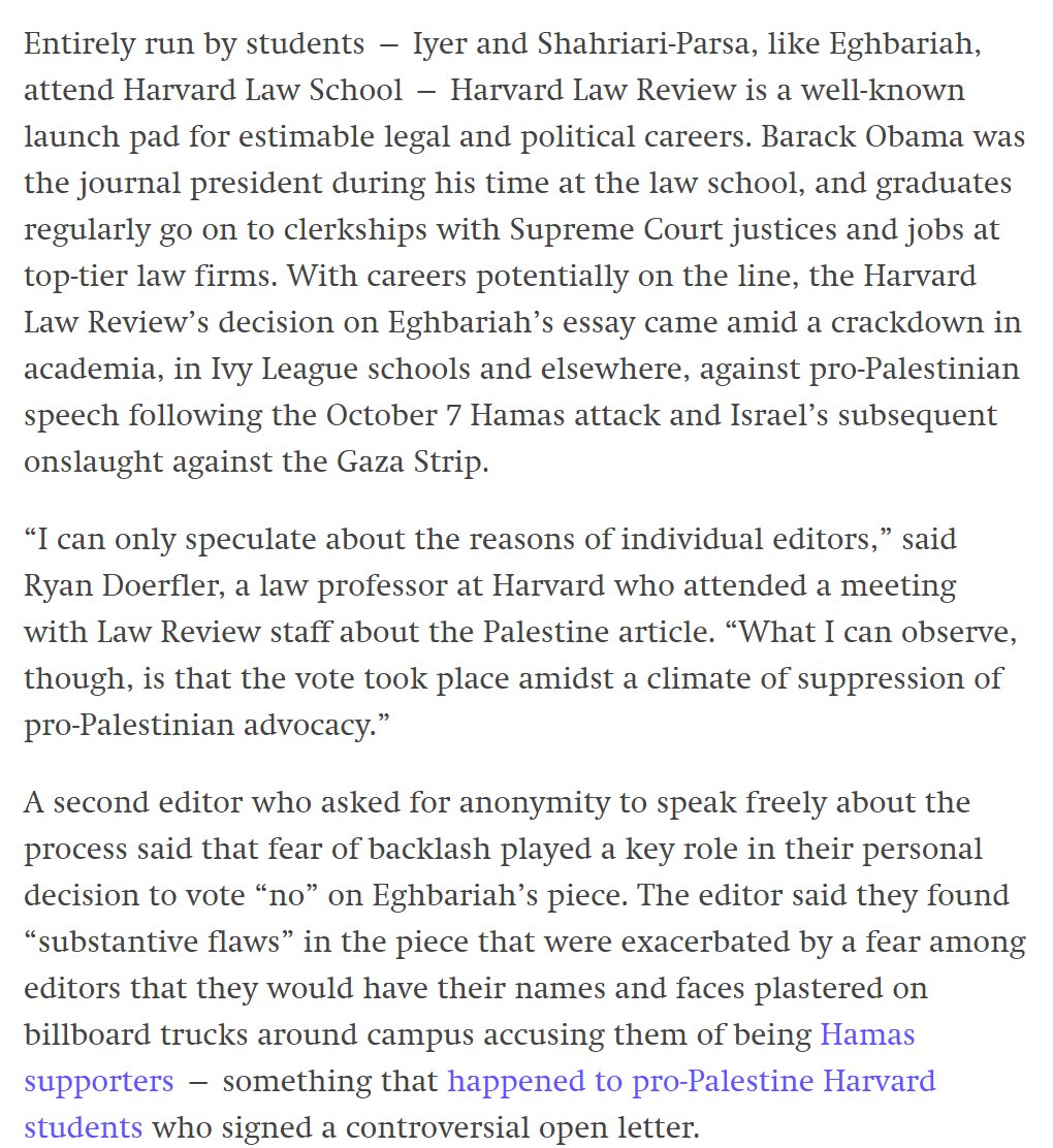 Shanfaraa's tweet photo. Why do I suspect @BillAckman will not lobby @Harvard_Law to disclose the names of the editors who pulled this article? #FreeSpeechHypocrites @SquawkCNBC  

Harvard Law Review Editors Vote to Kill Article About #Genocide in #Gaza 
https://t.co/kmlly1B5bS by @natashalennard https://t.co/8F7Dx0zsw1