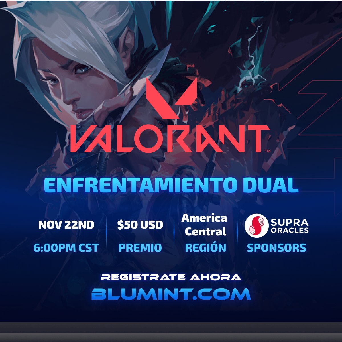 Jugar Valorant con tu dúo es como un matrimonio: a veces tú cargas, a veces necesitas ser cargado, y ocasionalmente te preguntas por qué siguen juntos.

Veamos quién carga a quién en el torneo Enfrentamiento Dual de <a href="/VALORANT/">VALORANT</a> hoy.

👉Inscríbete aquí: blumint.com/game/valorant/…