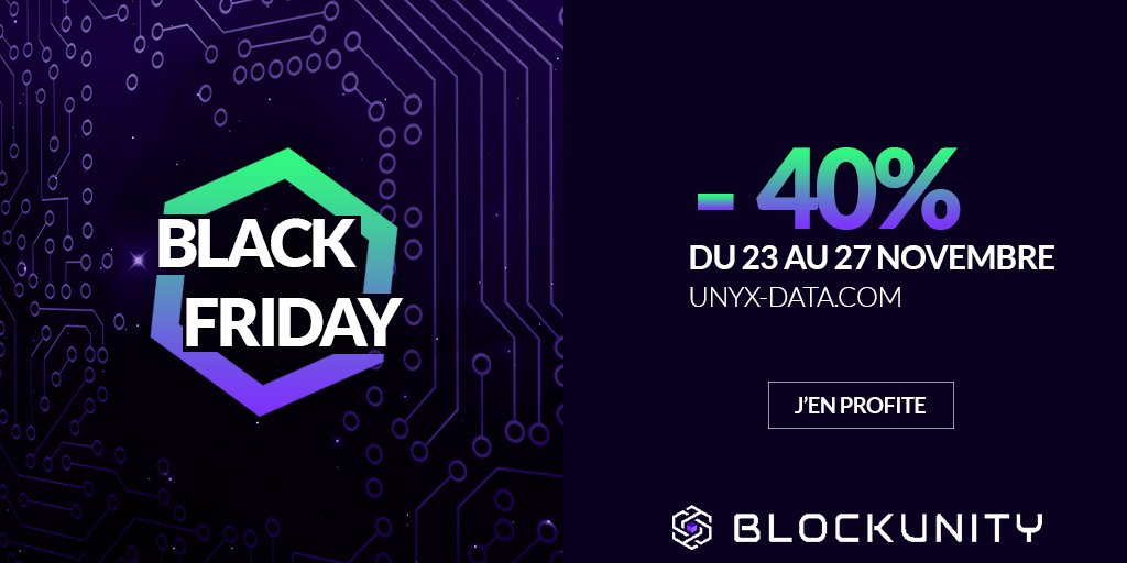 _Blockunity's tweet photo. 🚀🖤 C'est parti pour la Vente Black Friday Unyx Data ! 🖤🚀

Vous hésitez à souscrire? Laissez-vous séduire par notre offre spéciale Black Friday ! 

🚨C'est le moment de profiter de nos packs Unyx Data avec une remise exceptionnelle de -40% ! 📉💥🔍

🌐 Faites vite, l'offre est limitée ! Disponible du 23 au 27 novembre. 
Foncez sur : https://t.co/OWTBzBoM02

#Crypto #cryptomonnaie #BF23